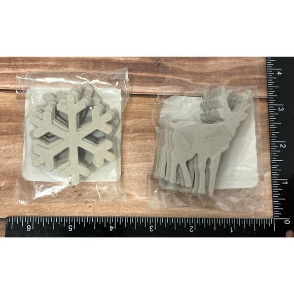 Michaels Chipboard Shapes Snowflakes & Reindeers 24 Pieces Embellishment Holiday - Picture 1 of 2